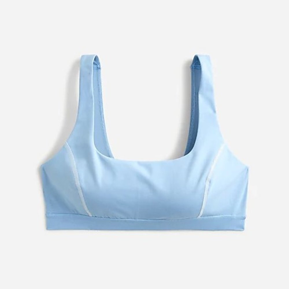 J. Crew CloudStretch scoopneck sports bra 2X